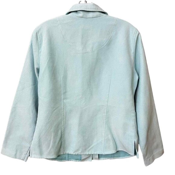 RQT Light Blue Polyester Womens Jacket Size M‎ buttons with collar - Picture 2 of 10